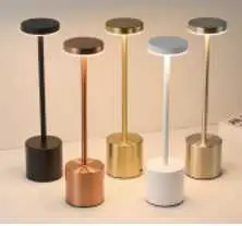 [LAMP-23023-MESA/ROS] LAMPARA MESA RECARGABLE 3CCT ORO ROSA