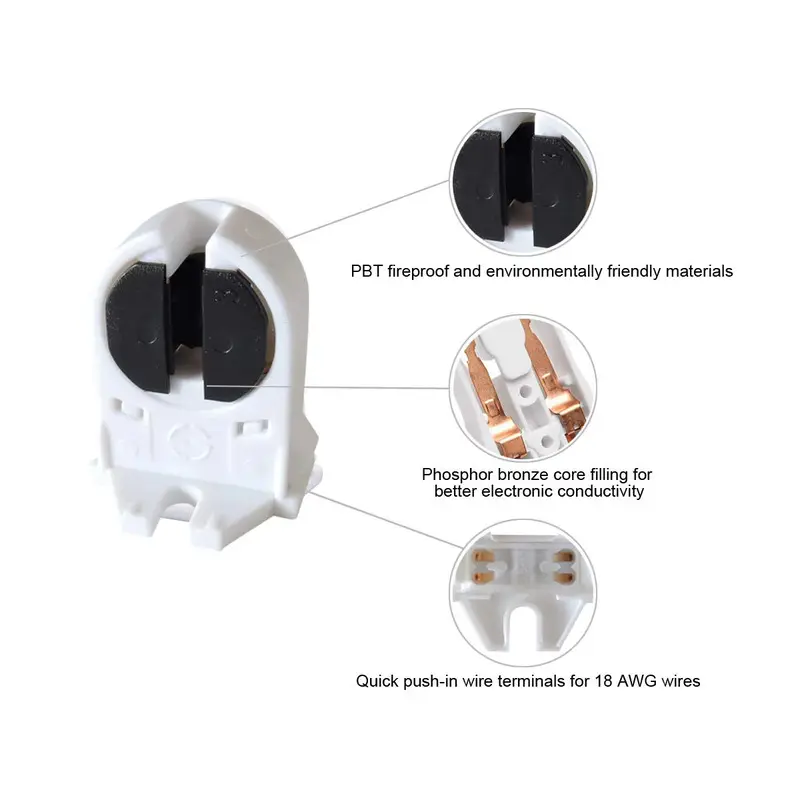 [SOCKETS-T5] SOCKETS PARA TUBO T5 EL PAR