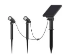 JUEGO DE 2 LAMPARAS SOLAR PARA JARDIN CON CHUZO