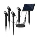 JUEGO DE 4 LAMPARAS SOLAR PARA JARDIN CON CHUZO