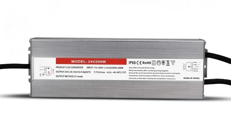 [TRANS-2511/250W-24V] TRANS DE 250W PARA CINTAS IP68  UNICOLOR
